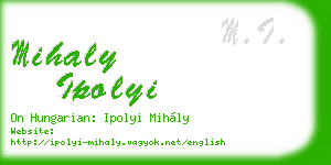 mihaly ipolyi business card